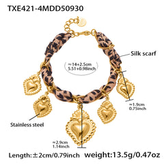 Scarf-Tie Multi-Charm Jewelry Designs
