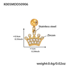 18K Gold-Plated Cubic Zirconia Charms and Chain Designs
