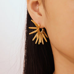 18K Gold-Plated & Silver-Tone Sunburst Earrings