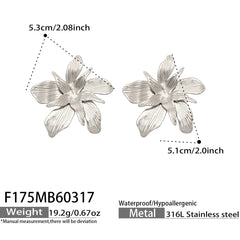 Sculptural Large Flower Earrings