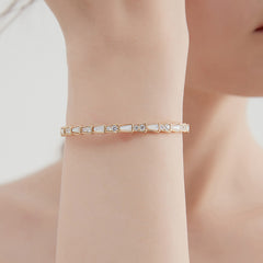 Daphne Vintage-Inspired Cat's-Eye Snake Bangle Bracelet