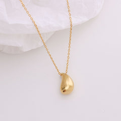 18K Gold-Plated Teardrop Pendant Necklace