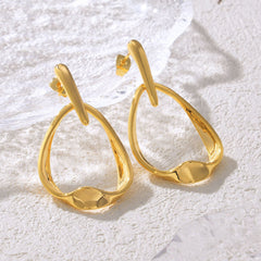 18K Gold-Plated Open Teardrop Earrings
