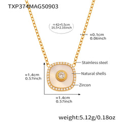 Five-Petal Flower and Shell Accent Jewelry