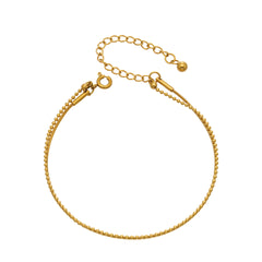18K Gold-Plated Layered Snake Chain Bracelet