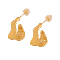 Sculptural Folded Drop Earrings