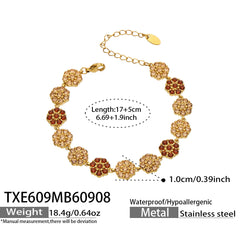 Color Cubic Zirconia Flower Station Jewelry