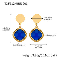 Faceted Glass Stone Necklace, Bracelet & Earrings