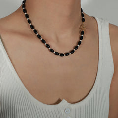 Black Agate Toggle Necklace