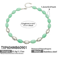 Color Resin Oval Chain Jewelry