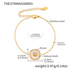 Five-Petal Flower and Shell Accent Jewelry