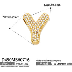 18K Gold-Plated Initial Charms and Chain Designs