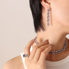 Color Cubic Zirconia Necklace Bracelet and Earrings