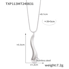 Elongated Teardrop Necklace or Earrings