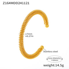 Textured Spiral Open Bangle Designs