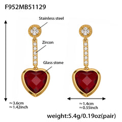 18K Gold-Plated Faceted Glass Necklace or Earrings
