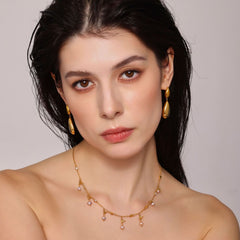 Teardrop Earrings or Bead Necklace