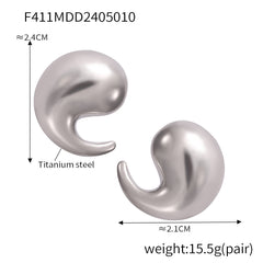 Sculptural Comma Stud Earring Designs
