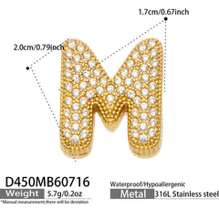 18K Gold-Plated Initial Charms and Chain Designs
