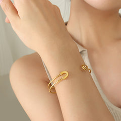 Sculptural Crossover Cuff Bracelet or Ring