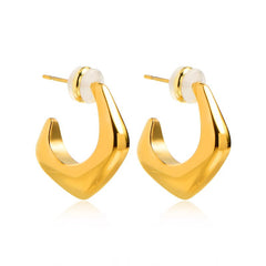 Nadine Minimalist Teardrop Hoop Earrings