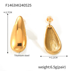 Polished Teardrop Stud Earrings