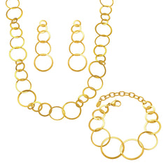 Gold-Tone Interlocking Circle Jewelry