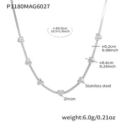 18K Gold-Plated Cubic Zirconia Heart Necklace
