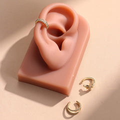 14K 3-Piece Set Elegant No-Piercing Ear Cuffs