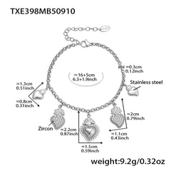 18K Gold-Plated Heart or Celestial Charm Jewelry