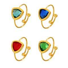 Round Glass Open Ring