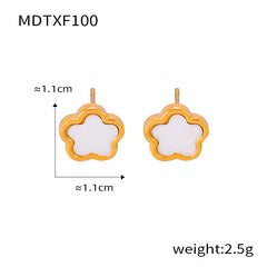 Color Four-Petal Flower Jewelry