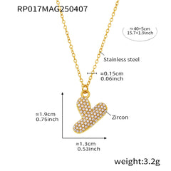 Cubic Zirconia Initial Pendant Necklace