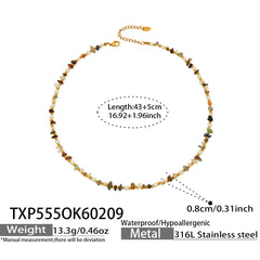 Natural Stone Bead Necklace or Bracelet