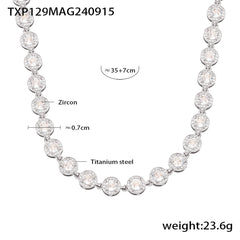 Color Cubic Zirconia Necklace and Bracelet