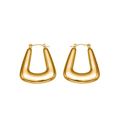 18K Gold-Plated U-Shaped Hoop Earrings