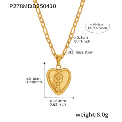 18K Gold-Plated Teardrop or Heart Pendant Necklace