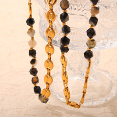 Natural Stone Link Necklace or Bracelet