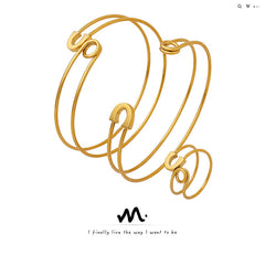 Sculptural Crossover Cuff Bracelet or Ring