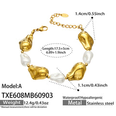 Pearl-Look and Sculptural Link Jewelry
