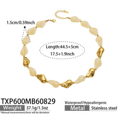 Color Resin Sculptural Link Necklace and Bracelet