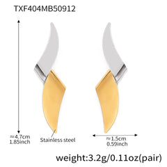 18K Gold-Plated Sculptural Folded Jewelry