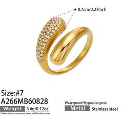Enamel and Cubic Zirconia Open Ring Designs