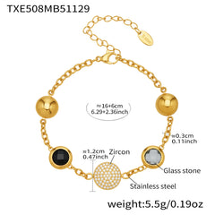 Round Stone Accent Bracelet or Earrings