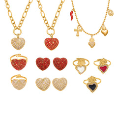 18K Gold-Plated Heart Pendant Jewelry