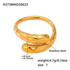 Gold-Tone Sculptural and Stone Ring Designs