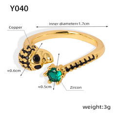 Gold-Tone Cubic Zirconia Accent Open Ring