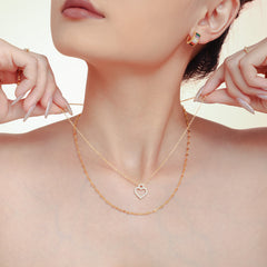 Open Heart Necklace, Bracelet or Separate Chain