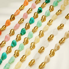 Color Resin Sculptural Link Necklace and Bracelet