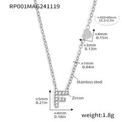 Silver-Tone Initial Necklace, Earrings, Bracelet & Ring